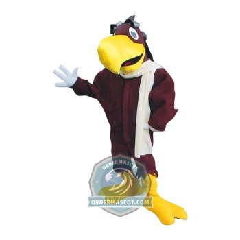 Aviator Eagle Mascot Costume