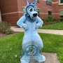 Blue Wolf Mascot Costume