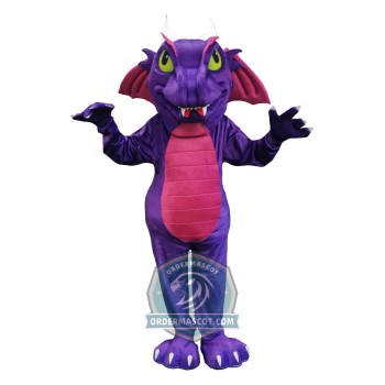 Purple Dragon Mascot Costume