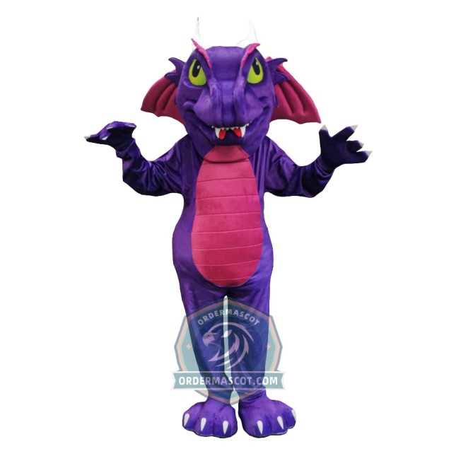 Purple Dragon Mascot Costume