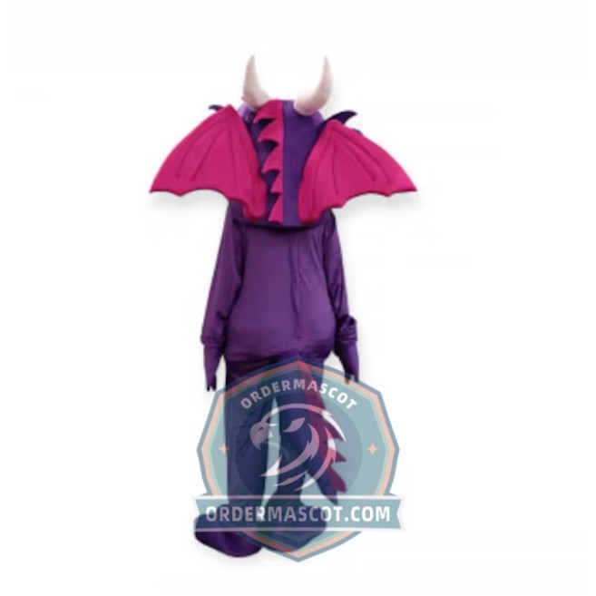 Purple Dragon Mascot Costume