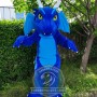 Blue Lightweight Dragon Mascot Costume
