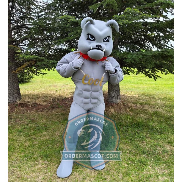 Realistic Power Bulldog Mascot Costume