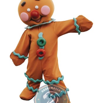 Realistic Gingerbread Man Mascot Costume
