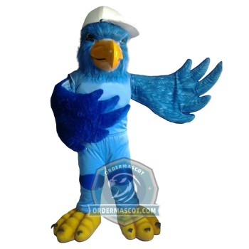 Blue Lightweight Eagle Mascot Costume