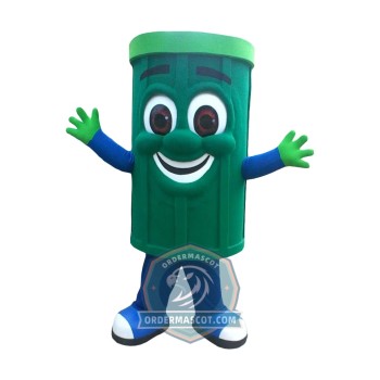 Green Trash Bin Mascot Costume