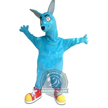 Blue Lightweight Kangaroo Mascot Costume