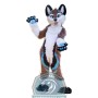 Happy Dog Fox Wolf Mascot Costume