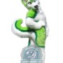Green & White Husky Dog Mascot Costume