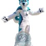 Blue & White Husky Dog Mascot Costume For Adult