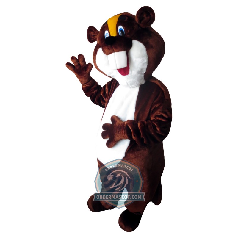 Happy Lightweight Beaver Mascot Costume For Adult