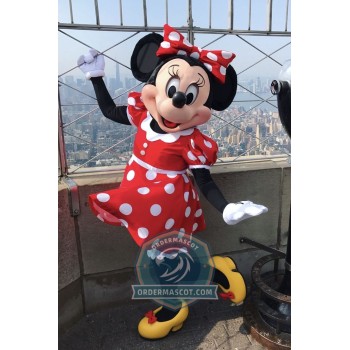 Deluxe Happy Lightweight Minnie Mascot Costume