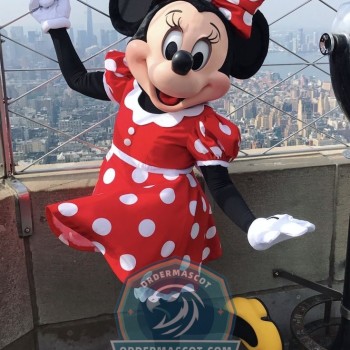 Deluxe Happy Lightweight Minnie Mascot Costume
