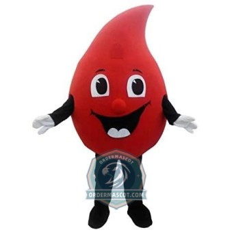 Red Blood Drop Mascot Costume
