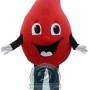 Red Blood Drop Mascot Costume