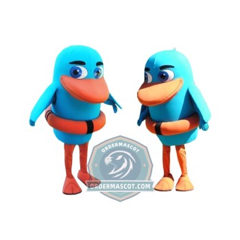 Blue Duck Mascot Costume