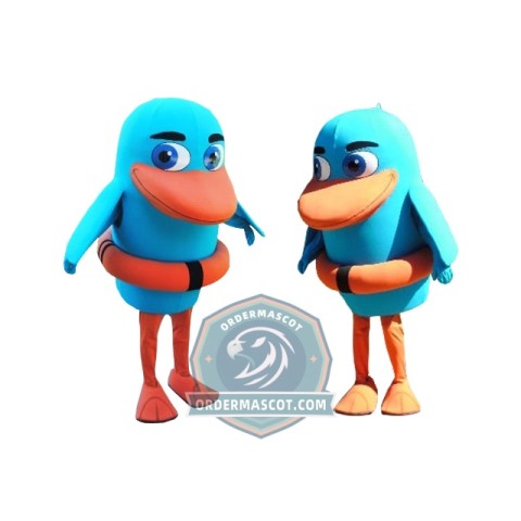Blue Duck Mascot Costume