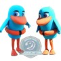 Blue Duck Mascot Costume