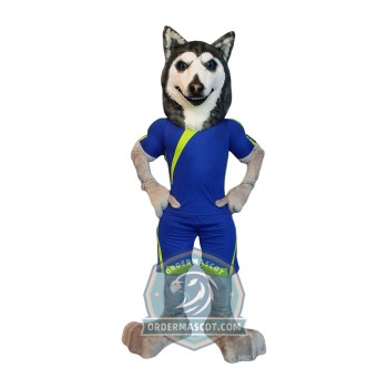 Realistic Sport Husky Dog Mascot Costume