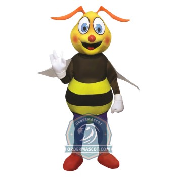 Realistic Happy Bee Mascot Costume