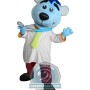 Blue Doctor Bear Mascot Costume 