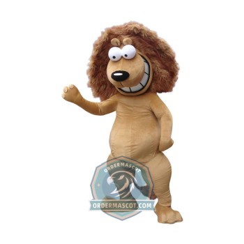 Happy Lion Mascot Costume 