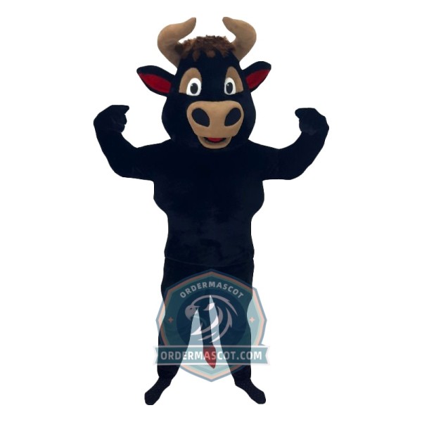 Black Lightweight Bull Mascot Costume