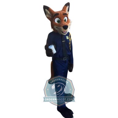 Police Fox Mascot Costume