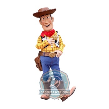 Realistic Cowboy Woody Mascot Costume