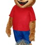 Happy Lightweight Brown Bear Mascot Costume