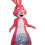 Pink Rabbit Mascot Costume