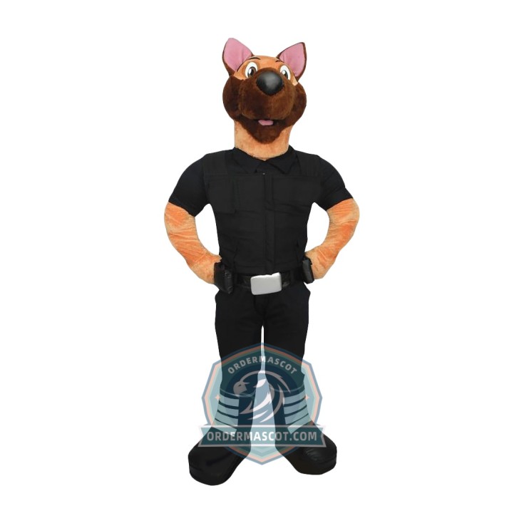Realistic Lightweight Police Dog Mascot Costume