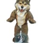 Realistic Adult Wolf Mascot Costume