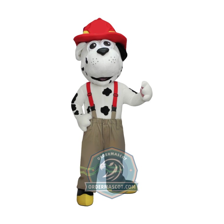 Realistic Lightweight Fire Dog Mascot Costume