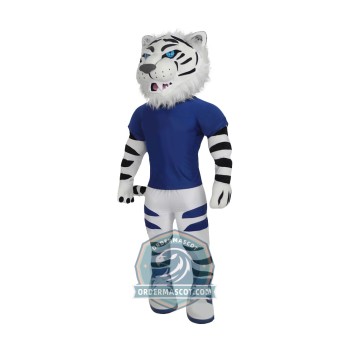 Realistic White Tiger Mascot Costume