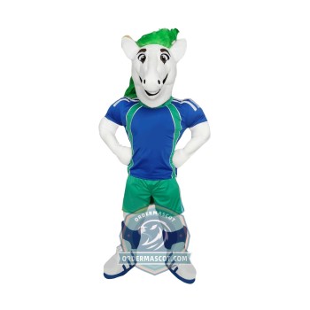 Sport White Horse Mascot Costume