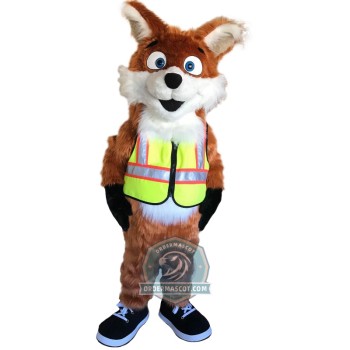 Deluxe Happy Fox Mascot Costume