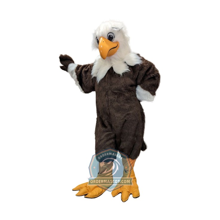 Realistic Furry Eagle Mascot Costume For Adult