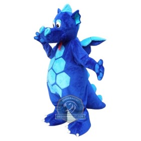 Friendly Lightweight Blue Dragon Mascot Costume