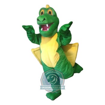 Friendly Lightweight Green Dragon Mascot Costume