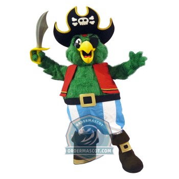 Realistic Pirate Parrot Mascot Costume